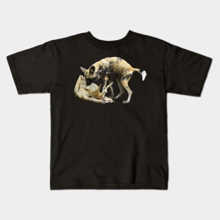 African Painted Wolf aka African Painted Dog Kids T-Shirt